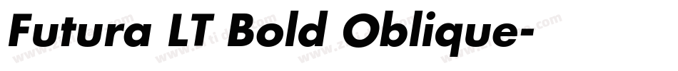 Futura LT Bold Oblique字体转换